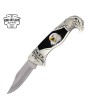 8" American Bald Eagle Head Lockback Folding Pocket Knife