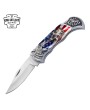 Arctic Wolf Head Folding Pocket Knife - 7.25 Inch