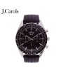 Contemporary Leather Strap Men's Watch
