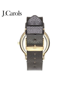 Casual men's leather strap wristwatch