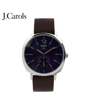 Timeless leather strap men's analog watch