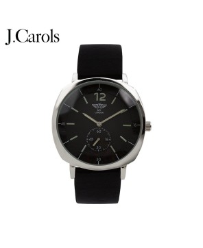 Timeless leather strap men's analog watch