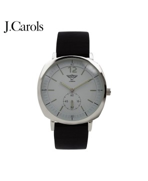 Timeless leather strap men's analog watch