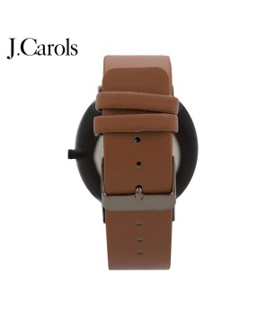 Timeless leather strap men's analog watch