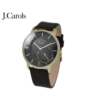 Men's digital leather strap watch