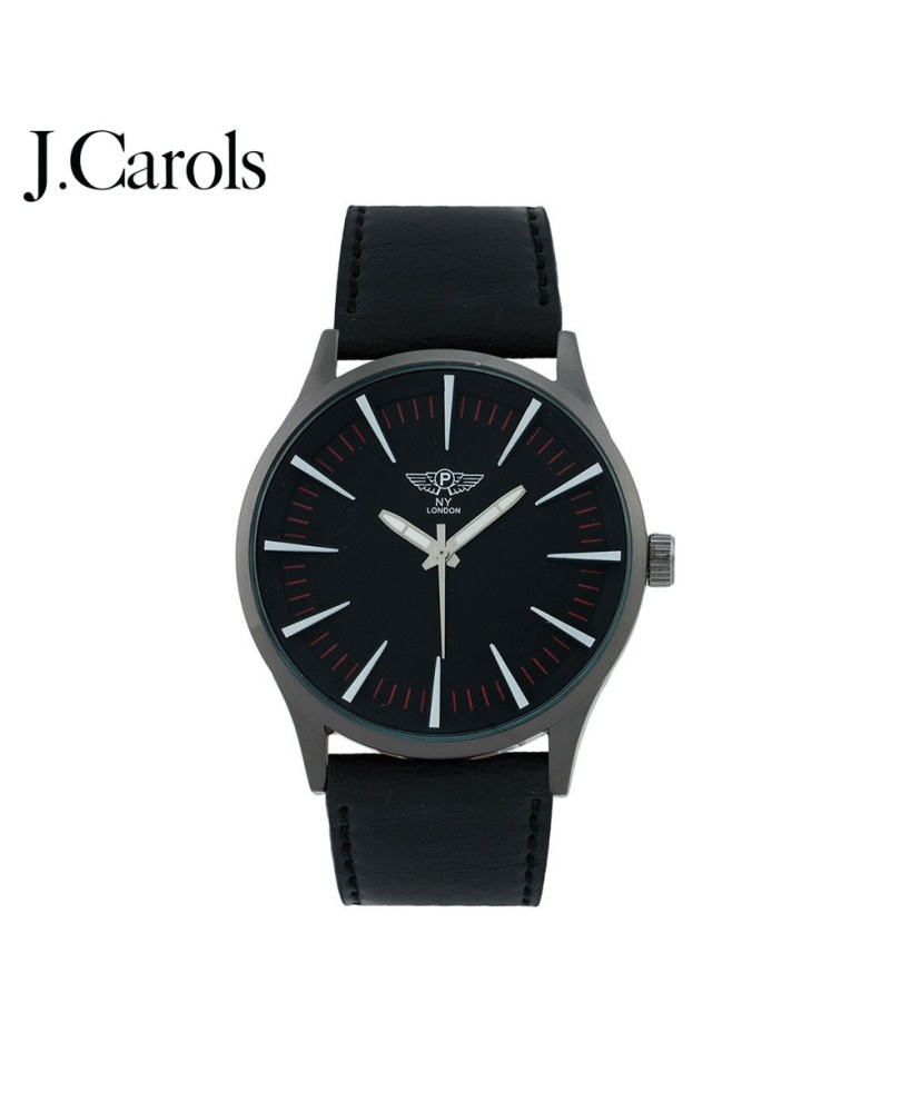 Traditional men's leather strap watch