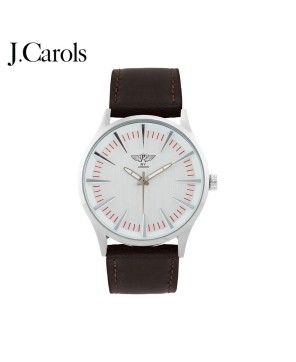 Traditional men's leather strap watch