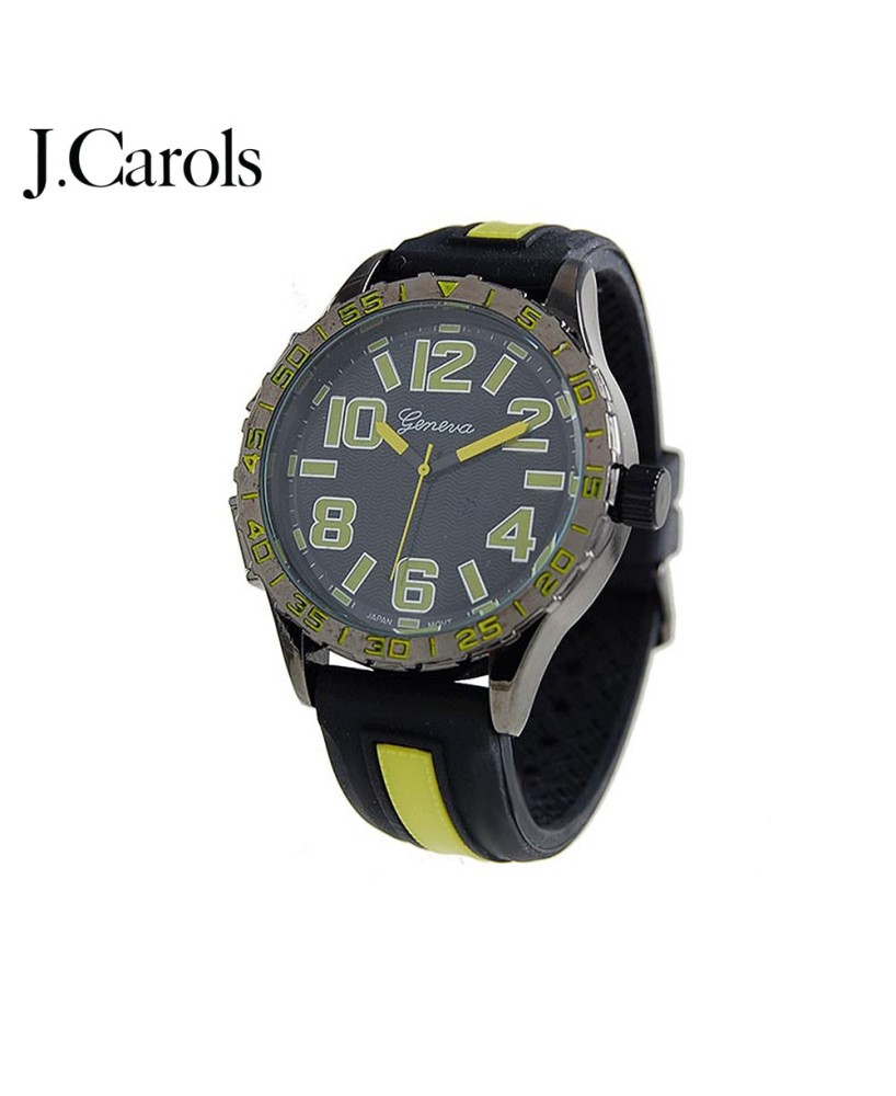 Men's Numbers Dial Watch - Comfortable Silicone Rubber Strap