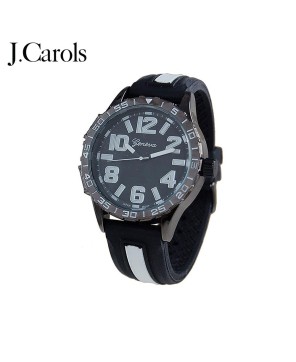 Men's Numbers Dial Watch - Comfortable Silicone Rubber Strap