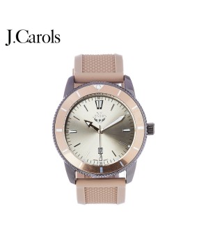 Women's 45mm Round Dial Wristwatch with Durable Silicone Strap