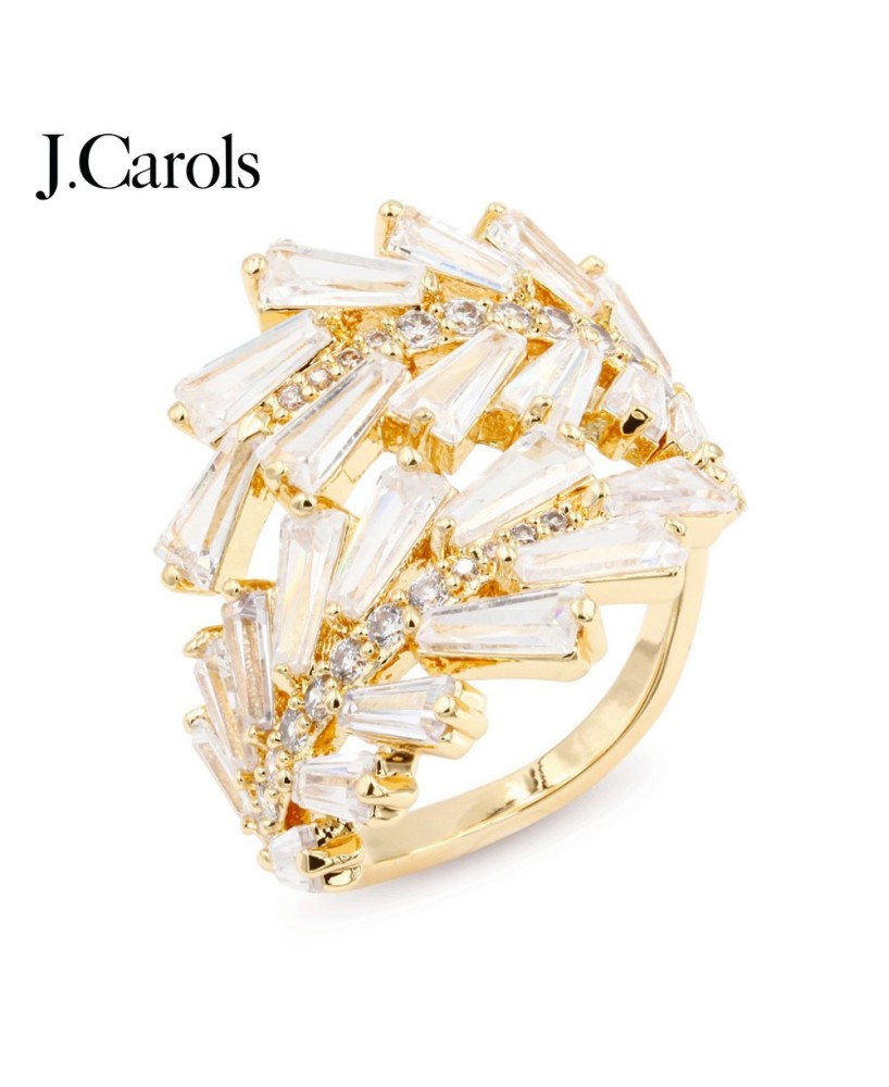 Art Cocktail Cubic Zirconia Fashion Adjustable Ring - Elegant Style