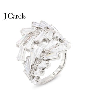 Art Cocktail Cubic Zirconia Fashion Adjustable Ring - Elegant Style