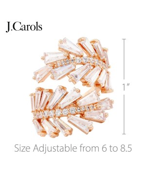 Art Cocktail Cubic Zirconia Fashion Adjustable Ring - Elegant Style