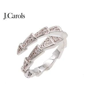 Cubic Zirconia Snake Adjustable Rings