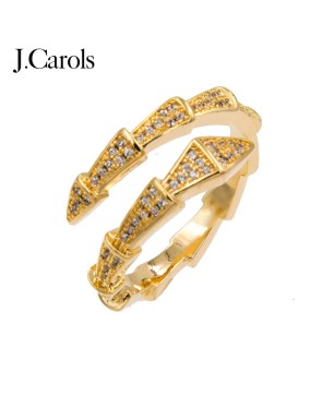 Cubic Zirconia Snake Adjustable Rings