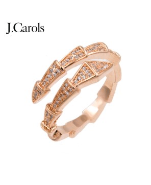 Cubic Zirconia Snake Adjustable Rings