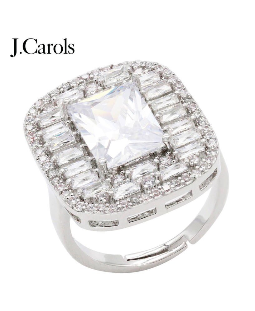 Clear CZ Radiant Shaped Adjustable Rings