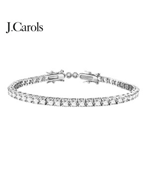 Bridal Wedding Silver Tennis CZ Bracelet | Elegant CZ Jewelry