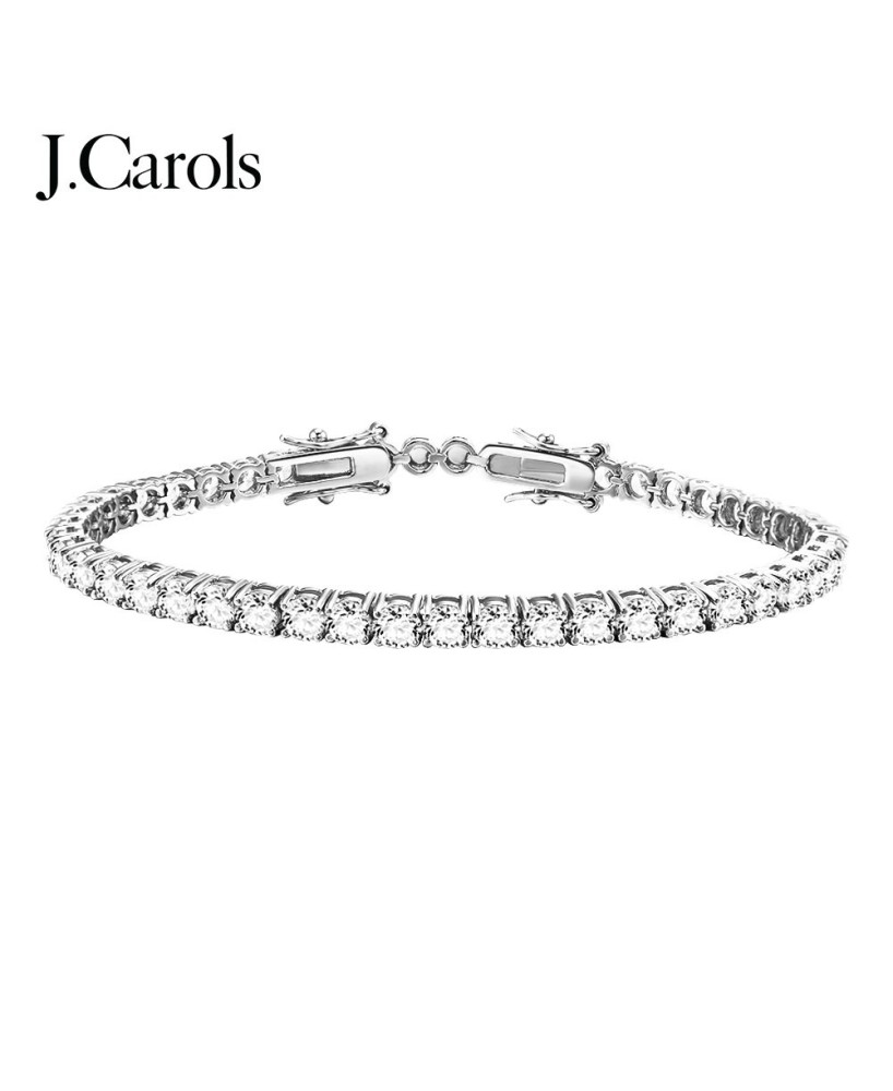 Bridal Wedding Silver Tennis CZ Bracelet | Elegant CZ Jewelry