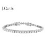 Bridal Wedding Silver Tennis CZ Bracelet | Elegant CZ Jewelry
