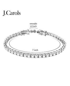 Bridal Wedding Silver Tennis CZ Bracelet | Elegant CZ Jewelry