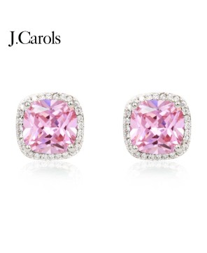 Square Cubic Zirconia Stud Earrings - Stylish Accessories