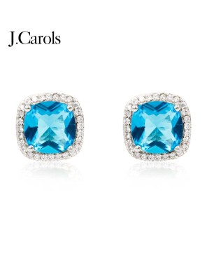 Square Cubic Zirconia Stud Earrings - Stylish Accessories