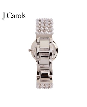 Diamond-Accented Quartz Watch with Pearls for Women