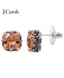 2-Tone Topaz Cubic Zirconia Earrings - Timeless Beauty