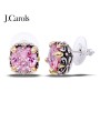 2-Tone Topaz Cubic Zirconia Earrings - Timeless Beauty