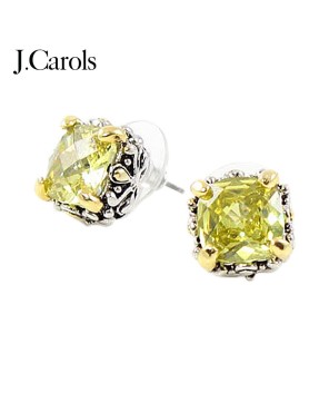 2-Tone Topaz Cubic Zirconia Earrings - Timeless Beauty