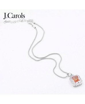 Cubic Zirconia Stone Pendant Necklace