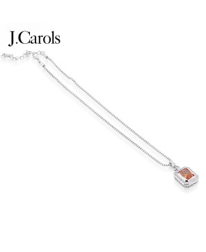 Cubic Zirconia Stone Pendant Necklace