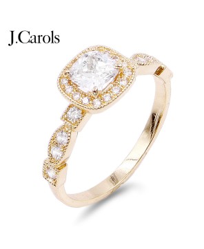 Elegant Cubic Zirconia Engagement Rings - Gold, Rose Gold & Rhodium