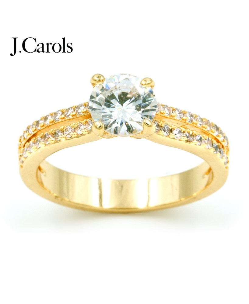 Elegant Cubic Zirconia Engagement Rings with Side Stones