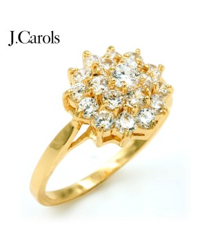 Stunning Cubic Zirconia Flower Engagement Rings