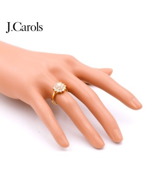 Stunning Cubic Zirconia Flower Engagement Rings