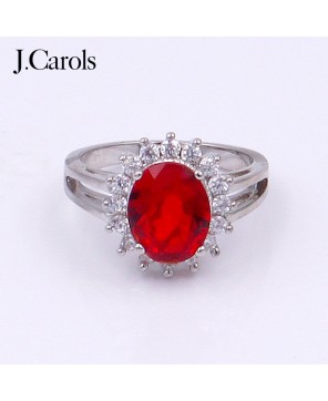 Elegant Oval Cubic Zirconia Engagement Halo Rings