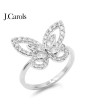 Stunning Cubic Zirconia Engagement Butterfly Rings - Gold & Rhodium
