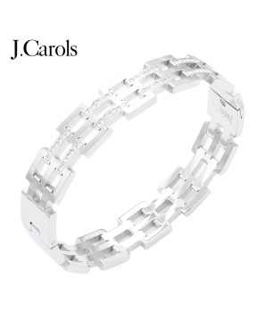 Stainless Steel Crystal Stone Bracelets - Elegant Design