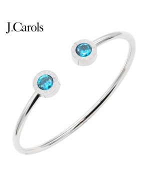 Stainless Steel Sapphire Cubic Zirconia Cuff Bracelets - Colorful