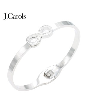 Infinity Stainless Steel Bangle Bracelets - Timeless Elegance