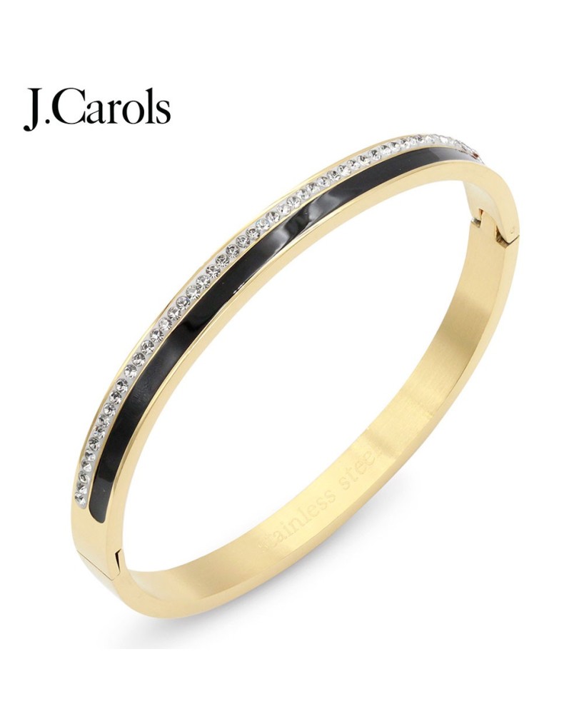 Stainless Steel Hinged Bangle Bracelets - Timeless Elegance