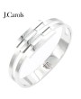 Stainless Steel Round Bracelets - Gold & Stainless Steel Finishes