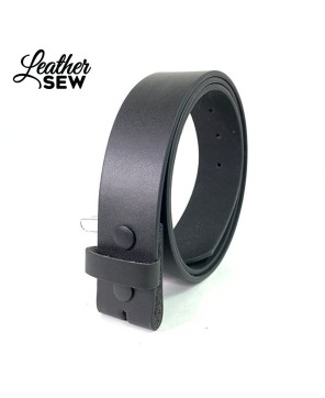 Interchangeable Leather Belt Strap - Customize with Your Own Buckles