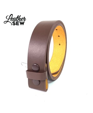 Interchangeable Leather Belt Strap - Customize with Your Own Buckles