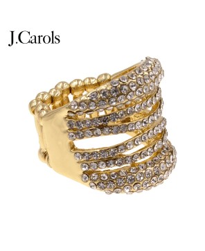 Crystal Rhinestone Stretch Fashion Party Statement Ring