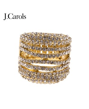 Crystal Rhinestone Stretch Fashion Party Statement Ring