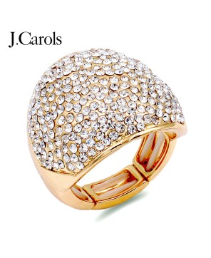 Crystal Stone Stretch Rings | Zinc Alloy Fashion Jewelry