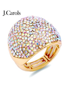 Crystal Stone Stretch Rings | Zinc Alloy Fashion Jewelry